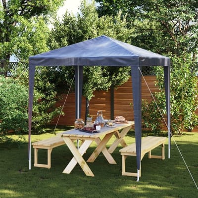 Partytent - Tuinpaviljoen Feesttent - Buitenfeesten Organiseren - UV en waterbestendig - 2x2 meter - Blauw