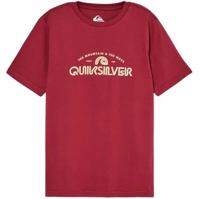 Quiksilver Evo Vista Logo T-shirt Met Korte Mouwen Rood 12 Years Jongen