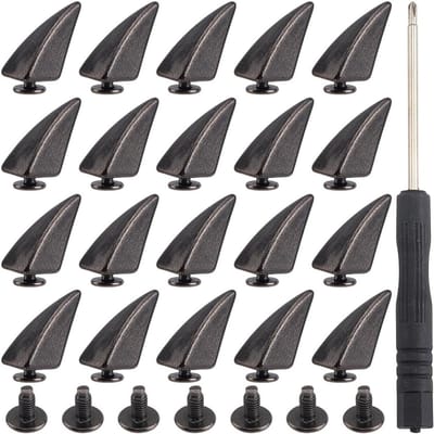Punk Spikes Studs Kit met Dragon Claw Spikes voor Kleding, Schoenen en Leren Accessoires - Decoratieve Metalen Spikes voor Handwerk en Mode (Zwart)
