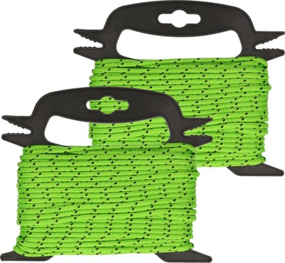 Pro Plus scheerlijn 2 stuks - 20 meter - fluor groen - haspel - 4 mm dikte