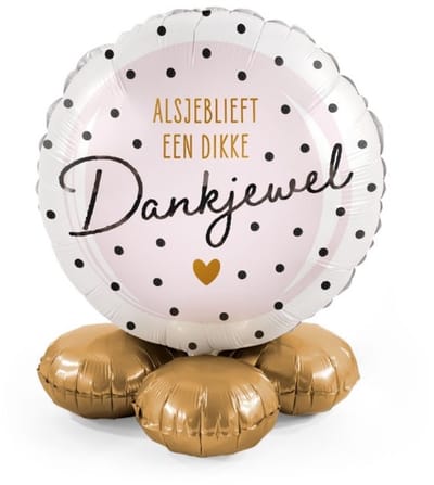 Alsjeblieft een dikke dankjewel - Ballonnen set met standaard - Everloon