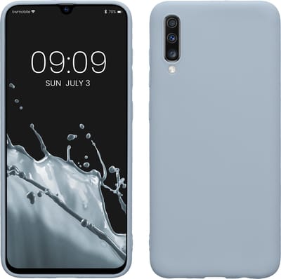 kwmobile telefoonhoesje geschikt voor Samsung Galaxy A70 - Hoesje voor smartphone - Back cover in mat lichtblauw