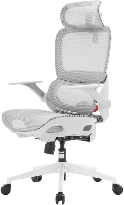 SIHOO B100 Ergonomische Bureaustoel - Adaptieve Dynamische Lumbale Steun - Ademende Mesh - Ophoudbare Armsteunen - Grijs