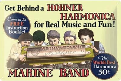Hohner Mondharmonica Metalen Bordje