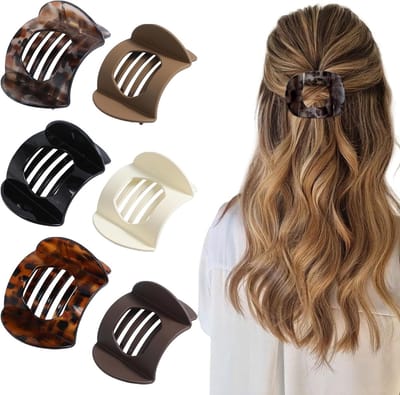 Zes Stuks Donsbillen Haarspelden voor Vrouwen, Grote Haarclips, Antislip Haaraccessoires voor Dik of Dun Haar