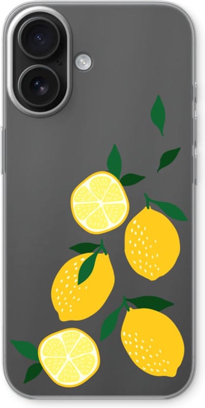 Case Company® - Hoesje geschikt voor iPhone 16 hoesje - You're my lemon - Soft Cover Telefoonhoesje - Bescherming aan alle Kanten en Schermrand
