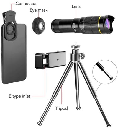 SPHProducts - Telefooncameralens - 32x Zoomlens - Draagbare Clip op