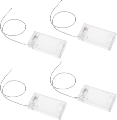 Dailygoods - Dailygoody - Batterij Houder - 2AA Batterij Box - Transparant - Aan/Uit Schakelaar - Ideaal voor Laagspanningstoepassingen - Geschikt voor Diverse Pro...