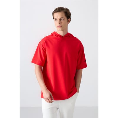 Oversized Hooded Korte Mouwen T-Shirt