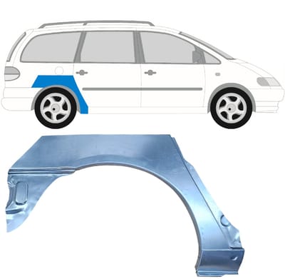 Reparatiepaneel achterspatbord voor Volkswagen Sharan 1995-2010 / Rechts