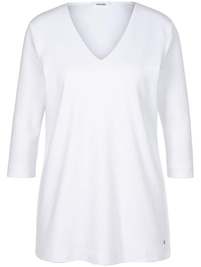 Shirt 100% katoen V-hals Van Efixelle wit