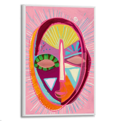 Schilderij Abstract Masker - 30 x 20 - Papier - REINDERS