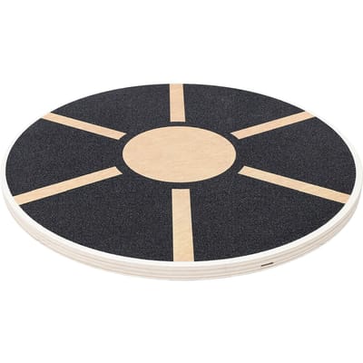 Houten Balanstrainer Board 360 graden Rotatie Antislip Balansbord Core Trainer voor Mobiliteitstraining beige