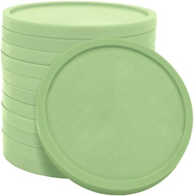 CombiCraft blanco gerecycled plastic munten 29mm pastelgroen - per 100 stuks