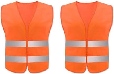 Doodadeals® - 2x Veiligheidshesje XXL voor Volwassenen – Veiligheidsvest – Auto – Oranje Hesjes – XXL – Extra groot