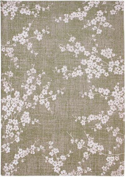 Wasbaar Binnen & Buiten Vloerkleed - 140 x 140 cm - Louis De Poortere Sakura Wet Garden - Laagpolig Tapijt - Gerecycled PET - Made in Belgium - Circulair
