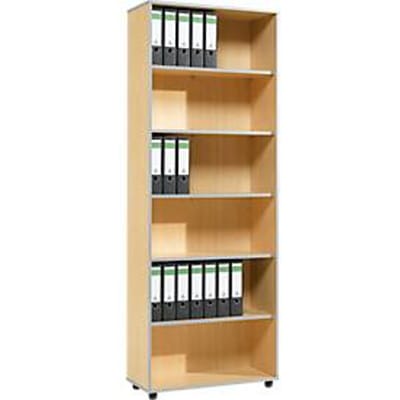 Schäfer Shop  Select Open kast MOXXO IQ, hout, 6 vakken, 6 ordnerhoogten, B 801 x D 362 x H 2168 mm, esdoornpatroon