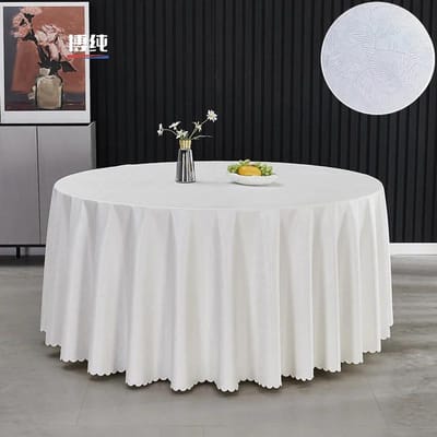 280cm Restaurant Hotel Tafelkleed Waterdicht en Oliebestendig High-end Bruiloft Tafelkleed Grote Ronde Feesttafelkleden 180cm Round