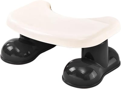 Toiletkruk - Voetenbankje - Betere stoelgang - Draagbaar & stabiel - 39.5 x 25 x 17 cm - Wit