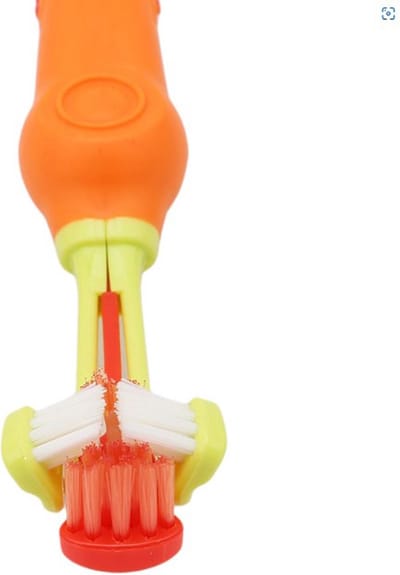 Flexigood - tandenborstel voor honden - 3-voudige kop - oranje