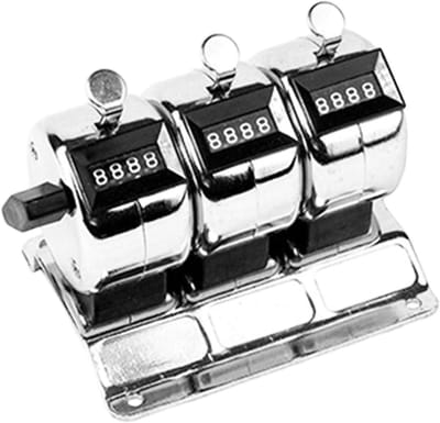Metalen Tally Counter - Handmatige Clicker - Repetitief Tellen - Roestvrij Staal - Eenheid 3 - Zilverkleurig