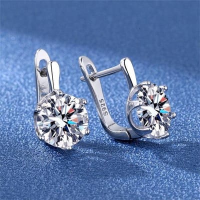 Nieuwe 925 Sterling Zilver Vrouwen Oorbellen Mode Hoge Kwaliteit Grote Belangrijkste Steen Zirkoon Paar Oorstekers Oorbel Sieraden Festival Gift gray