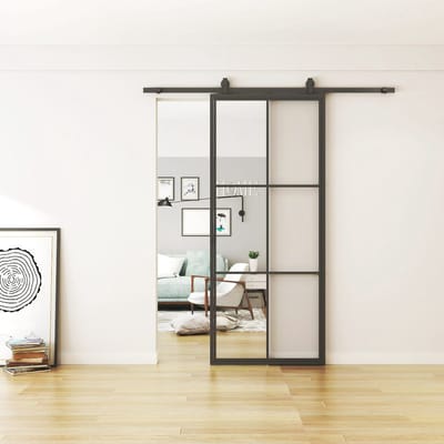 Schuifdeur - Staal - 6 Vlaks - Helder Glas