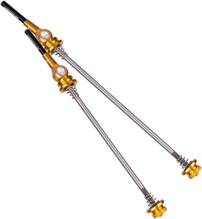 Fiets snelspanners - Wiel assen - Fietsen onderhoud - Ultralicht metaal - 100/135 mm - Goud