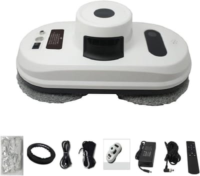 Glazenwasser Robot - Automatische Wisser - Ramen Schoonmaken - Anti-val Controle - 6m Kabel - Wit