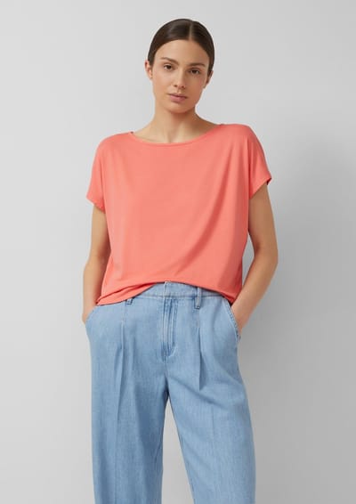 T-shirt met ronde hals ruime pasvorm dames s.Oliver