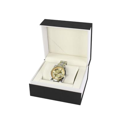Dailygoods - Horlogebox van PU-leer voor heren, vierkante flipafdekking, horlogedoos met afneembaar kussen, enkele horlogeetui voor opslag, weergave en reizen (zwart)