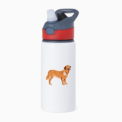 Hacebo® - Hond waterfles met rietje rood - Honden - Dieren liefhebbers - puppy's - huisdieren - Hondenpoot - Love my dog - hond - labrador - herdershond - border collie - dog - water fles - 650ML