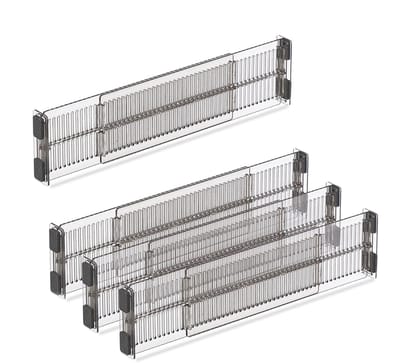 Famanu – Flexibele ladeverdelers set (16-delig) – Transparante organizers om in elkaar te steken – Voor laden en kasten