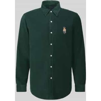 custom fit vrijetijdsoverhemd van puur katoen met polo bear-stitching