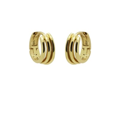 Karma Oorringen triple tube Goud
