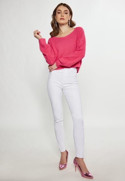 Faina Gebreide trui Dames roze