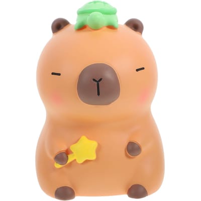 Capibara Spaarpot Decoratie voor Slaapkamer Dier Vormig Huishouden Kind Geld Vinyl Transparante Spaarpotten Kinderen beige