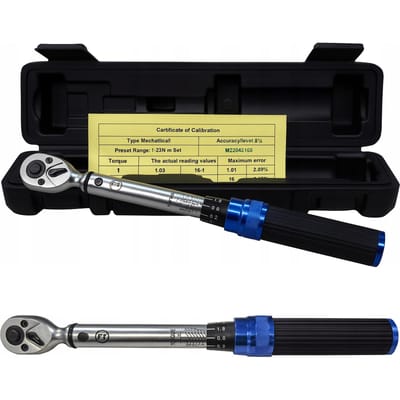 Momentsleutel 1/4" 1-25 Nm met vergrendeling in koffer