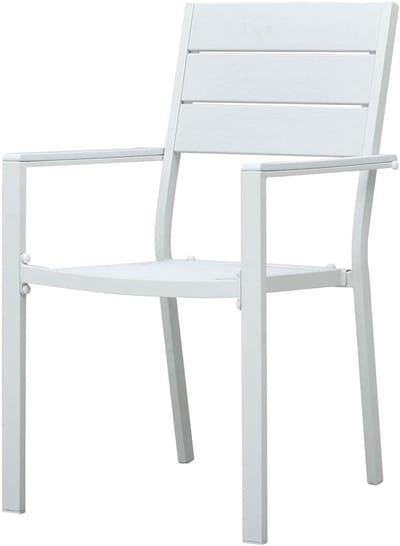 Tuinstoelen - Buitenstoelen Terrasstoelen - Ontspannen in de tuin - Weerbestendig HDPE - 4 stuks - Wit
