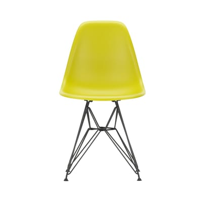 Vitra - DSR Eames Plastic Sidechair - mosterd RE - basic dark gepoedercoat - geel