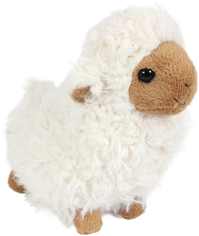 PIA Soft Toys - Pluche Sheep - white/grey - curly - small - 18x23cm