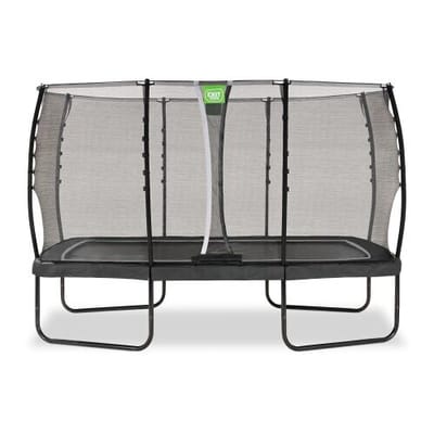 EXIT Allure Classic Trampoline 214x366cm - Op Poten - Rechthoekig - Trampoline Buiten - Voor Kinderen - Zwart