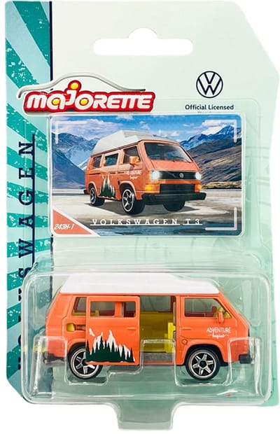VOLKSWAGEN T 3 ADVENTURE HIGHLAND CAMPER BUS ORANGE THE ORIGINAL PREMIUM CARS VW MAJORETTE