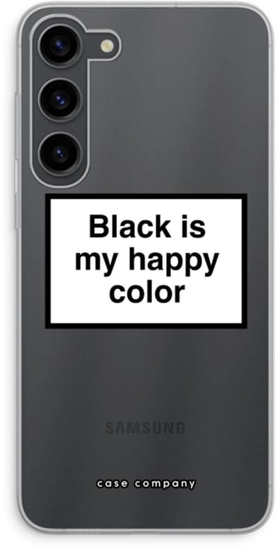 Case Company® - Hoesje geschikt voor Samsung Galaxy S23 Plus hoesje - Black is my happy color - Soft Cover Telefoonhoesje - Bescherming aan alle Kanten en Schermrand