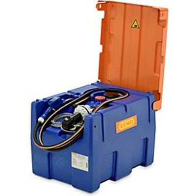 Mobiel tankstation CEMO Blue-Mobil EASY, met CEMATIC BLUE 12 V membraanpomp, 200 l tank voor AdBlue®, scharnierend deksel, B 800 x D 620 x H 610 mm