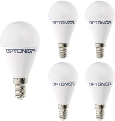 Optonica LED Kogellamp G45 E14 - 8W (vervangt 60W) - 710lm - 2700K Warm Wit - 230V - Ø45mm - Energiezuinig - 5 stuks