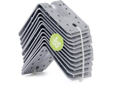 Alberts 330521 hoekanker extra sterk met rib | sendzimir verzinkt | 105 x 105 x 90 mm | set van 12