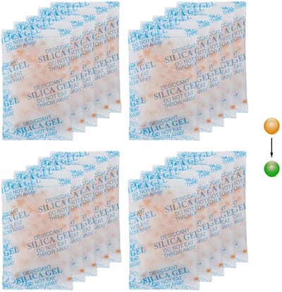 Silica Gel Zakjes - Vochtvreters Vulling - Spullen Drogen - Met Indicator - 20 Stuks 10g - Oranje Groen