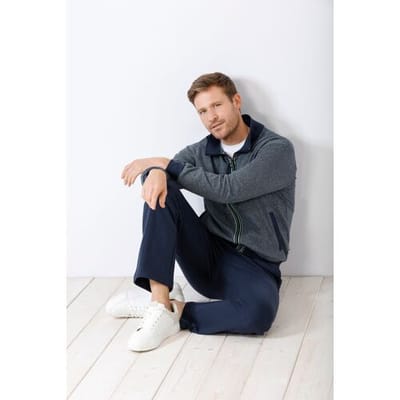 Sportief heren sweat huispak Hajo - Blauw - Maat - 52