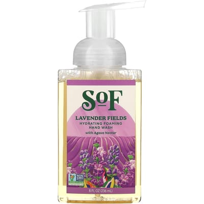 SoF, Hydrating Foaming Hand Wash, Lavender Fields, 8 fl oz (236 ml) white